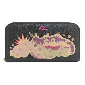 Etro Logo Long Wallet Leather Women's ETRO